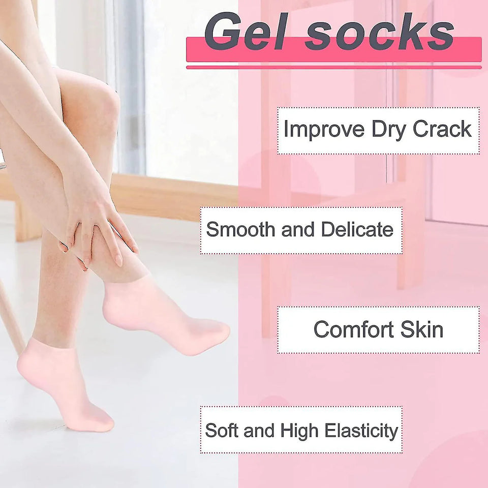 1 Pair Silicone Moisturizing Gel feet Socks