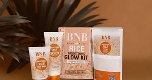 BNB Rice Extract Bright & Glow Kit ( Rice Face Wash + Rice Scrub + Rice Mask )