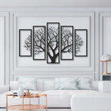 Five Frames Tree 3D art Decor for Walls